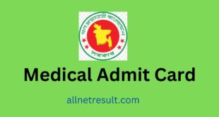 Medical Admit Card 2023