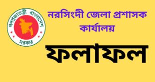 DC Office Narsingdi Exam Result 2023