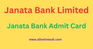 Janata Bank Admit Card 2023