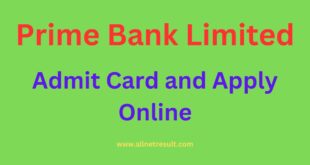 Prime Bank Admit Card