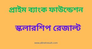Prime Bank Scholarship Result 2024