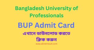 BUP Admit Card