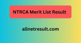 1st to17th NTRCA Merit List Result