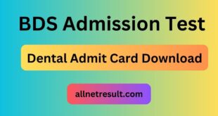 BDS Admit Card