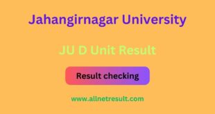Jahangirnagar University Admission Result D Unit